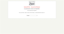 Desktop Screenshot of enquetes.mairie-pessac.fr