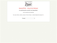 Tablet Screenshot of enquetes.mairie-pessac.fr